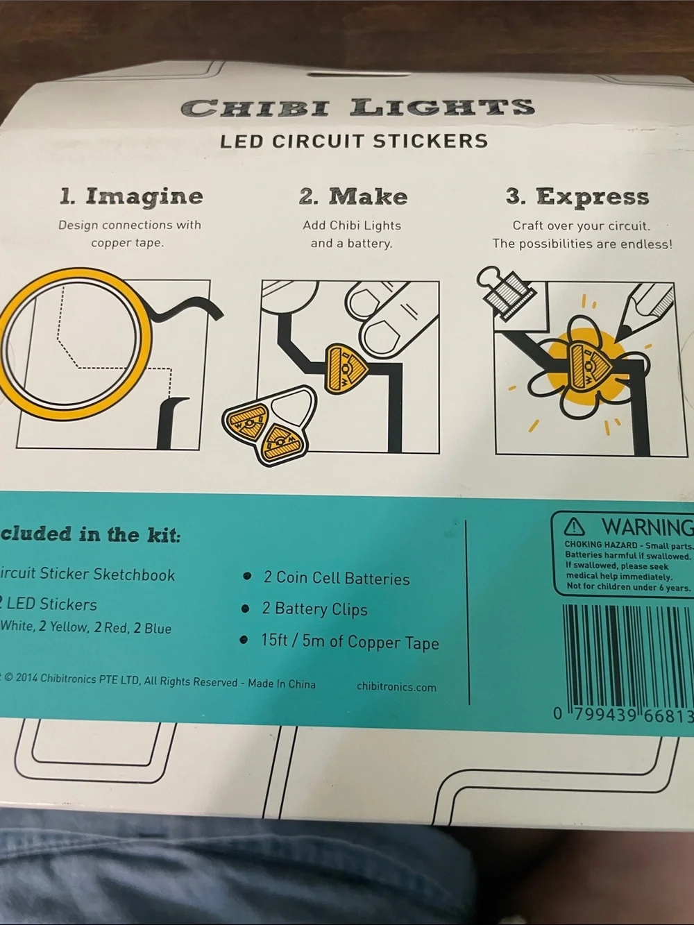 Chibi Lights LED Circuit Stickers — White & Yellow Creative Electronics Kit